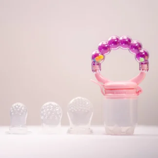 Fruit feeder with rattle