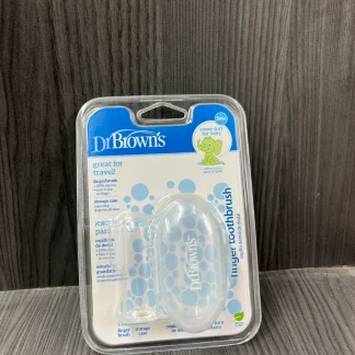 Dr. Brown's Silicone Finger Toothbrush with case, Clear, 1-Pack